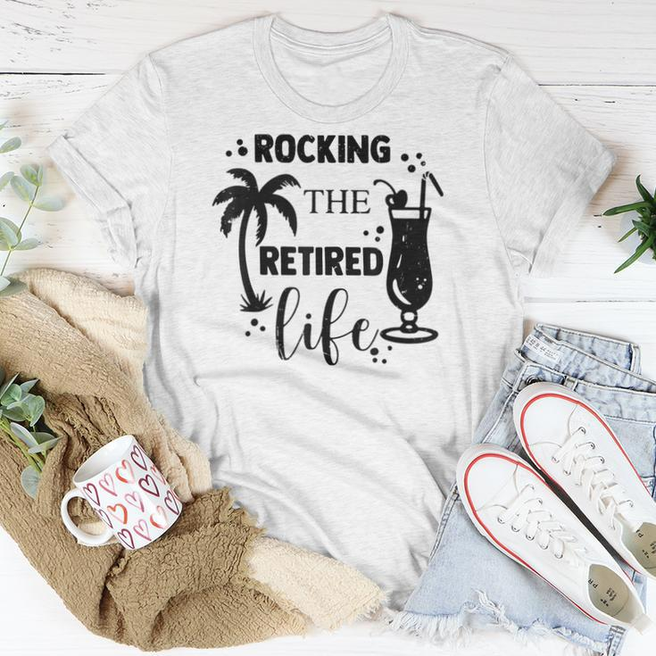 Retirement 2023 - Rocking The Retired Life Funny Women T-shirt Funny Gifts