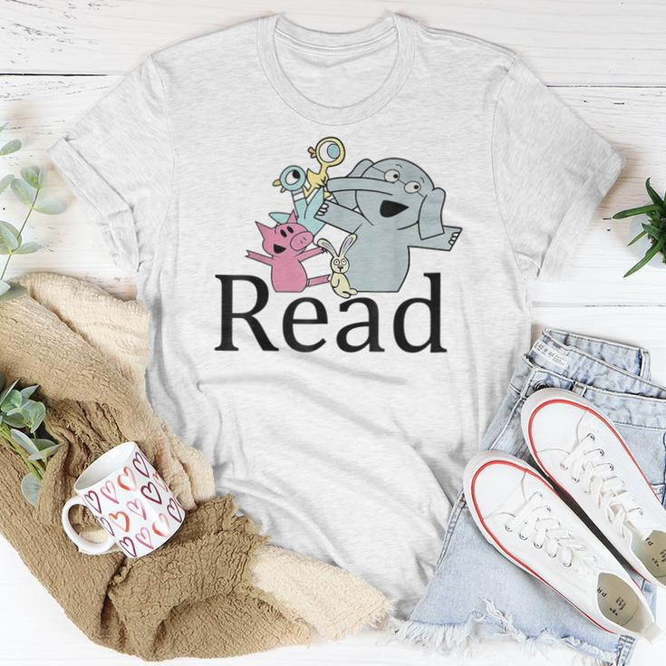 Teacher Library Read Book Club Piggie Elephant Pigeons V3 Women T-shirt Personalized Gifts