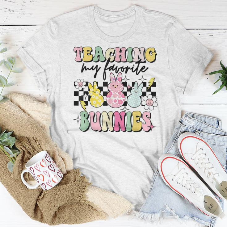 Teaching My Favorite Bunnies Cute Teacher Easter Day Women T-shirt Unique Gifts