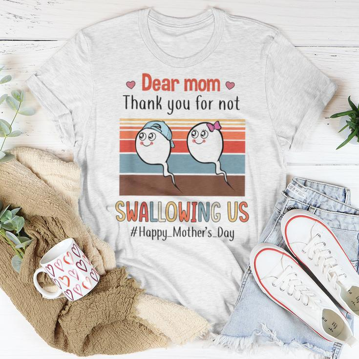 Thank You For Not Swallowing Us Family Matching Mothers Day Women Crewneck Short T-shirt Personalized Gifts