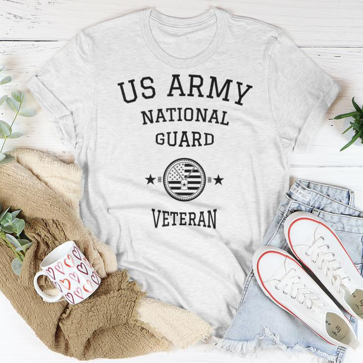 Us Army National Guard American Flag Retired Army Veteran Women T-shirt Unique Gifts