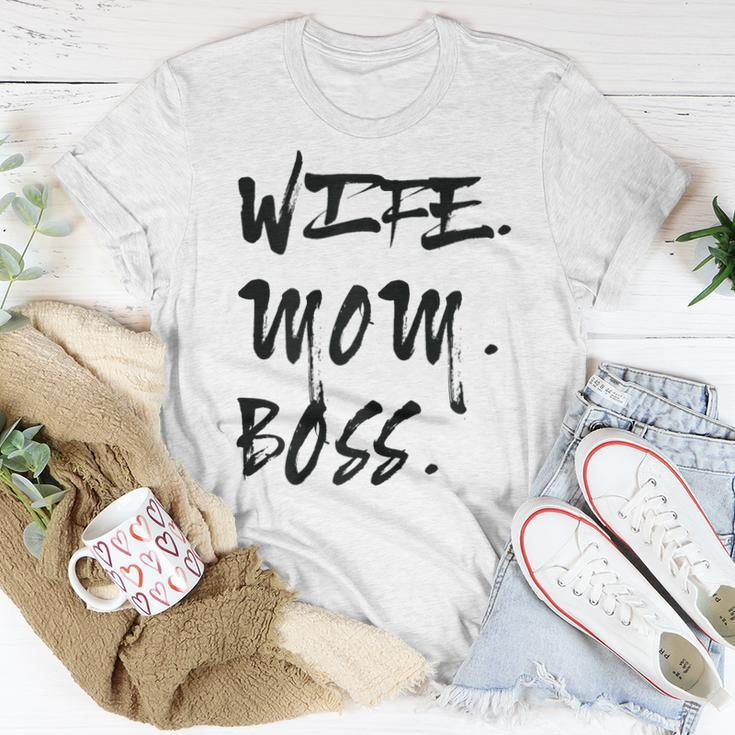 Womens Wife Mom Boss Womens 2023 Women T-shirt Unique Gifts