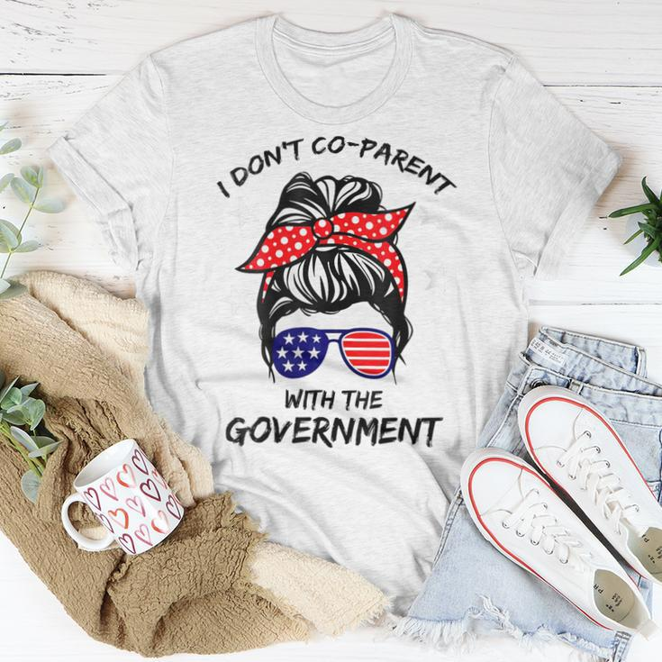 Womens I Don’T Coparent With The Government Women T-shirt Funny Gifts