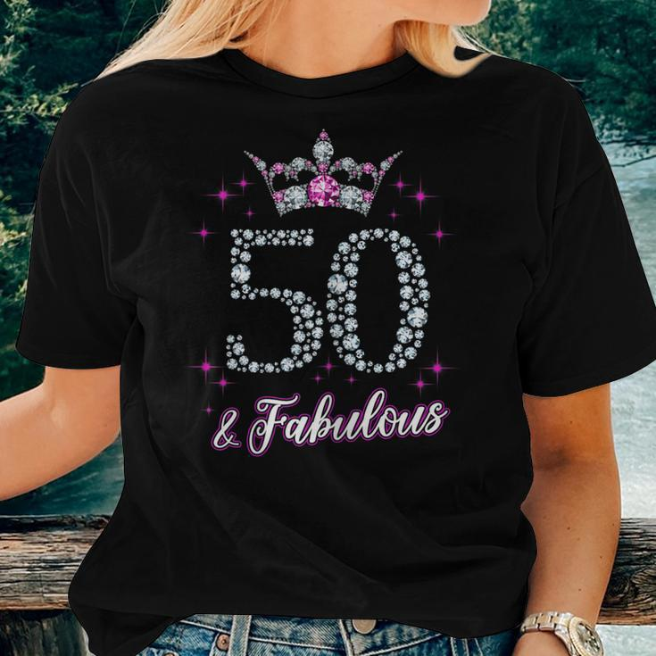 Womens 50 And Fabulous 1969 50Th Birthday Women T-shirt Gifts for Her