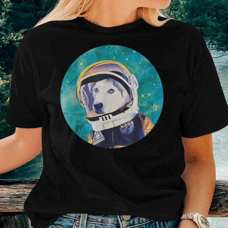 Adorable Husky Astronaut For Husky Dog Lovers Mom Dads Women T-shirt Gifts for Her
