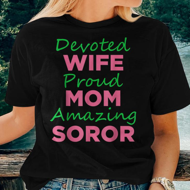 Aka Sorority 1908 Devoted Wife Proud Mom Amazing Soror Aka Women T-shirt Gifts for Her