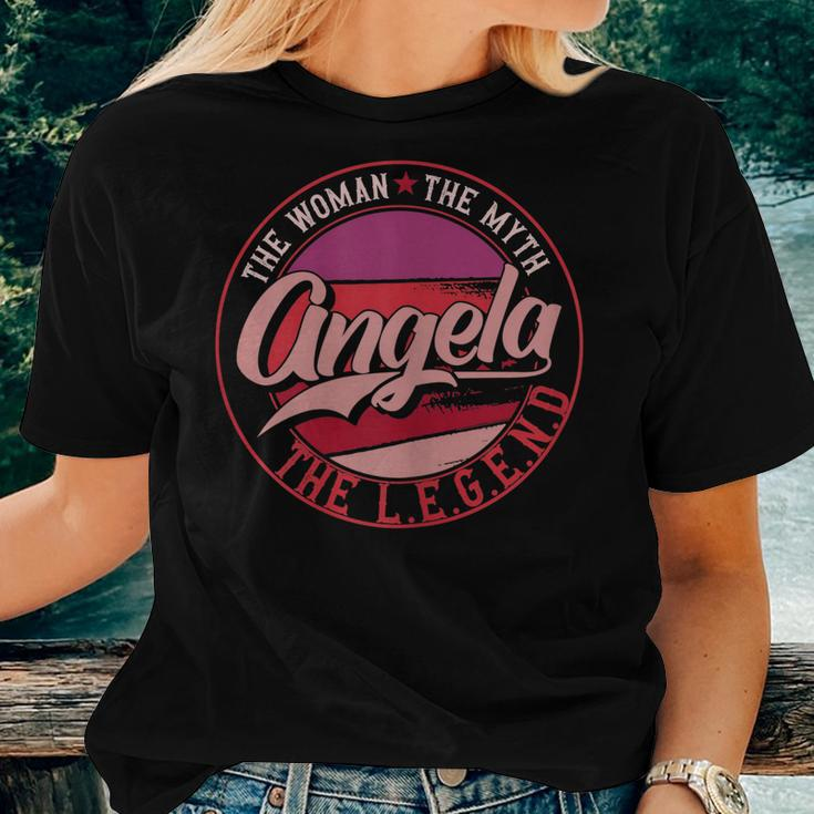 Angela The Woman The Myth The Legend Women T-shirt Gifts for Her