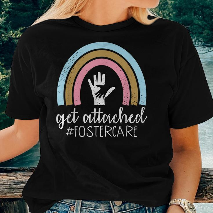 Get Attached Foster Care Biological Mom Adoptive Women T-shirt Gifts for Her
