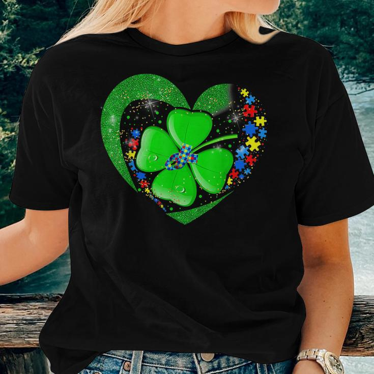 Autism Awareness Clover Shamrock Autism Mom St Patricks Day Women T-shirt Gifts for Her