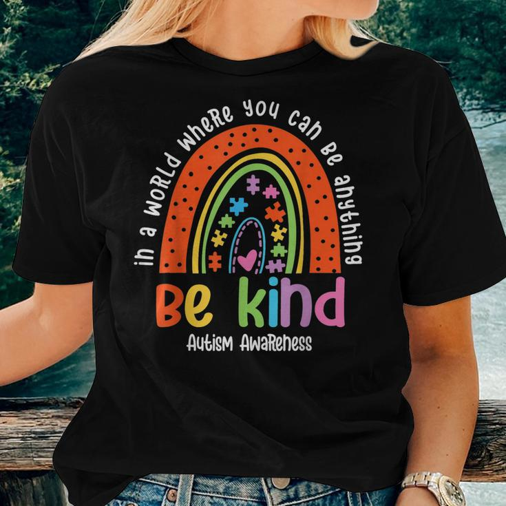 Autism Son Child Daughter Mom Be Kind Rainbow Women T-shirt Gifts for Her