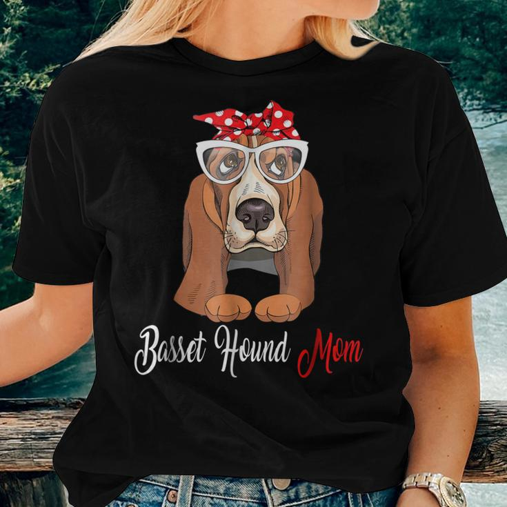 Basset Hound Mom Tshirt Birthday Outfit Women T-shirt Gifts for Her