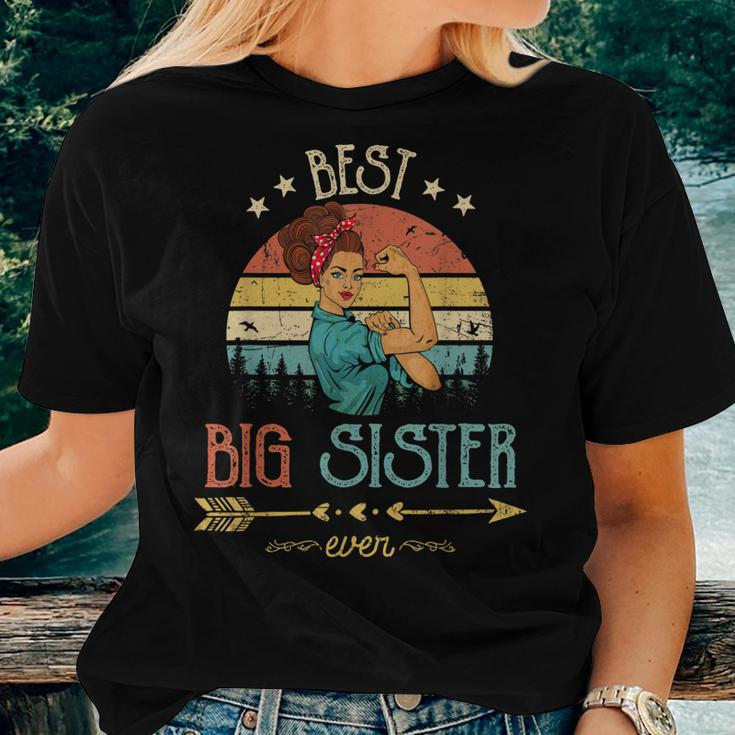 Best Big Sister Ever Women Rosie Vintage Retro Decor Sister Women T-shirt Gifts for Her