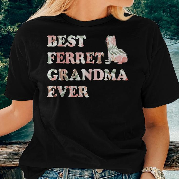 Best Ferret Grandma Ever Coolest Ferret Grandmother Women T-shirt Gifts for Her