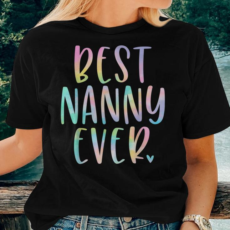 Best Nanny Ever Gifts Grandma Mothers Day Tie Dye Women T-shirt Gifts for Her