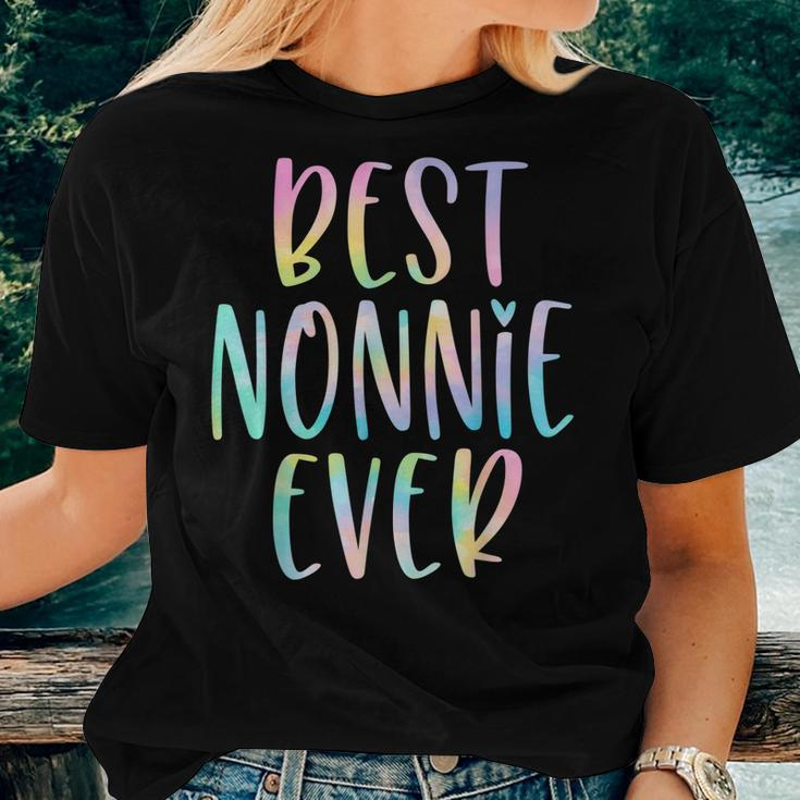 Best Nonnie Ever Gifts Grandma Mothers Day Tie Dye Women T-shirt Gifts for Her