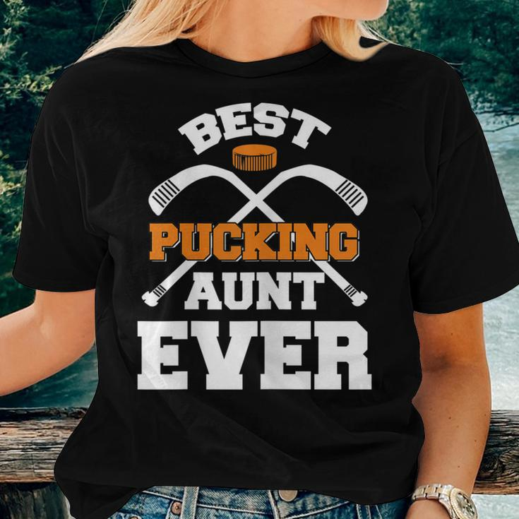 Best Pucking Aunt Ever Hockey Sports Lover Women T-shirt Gifts for Her