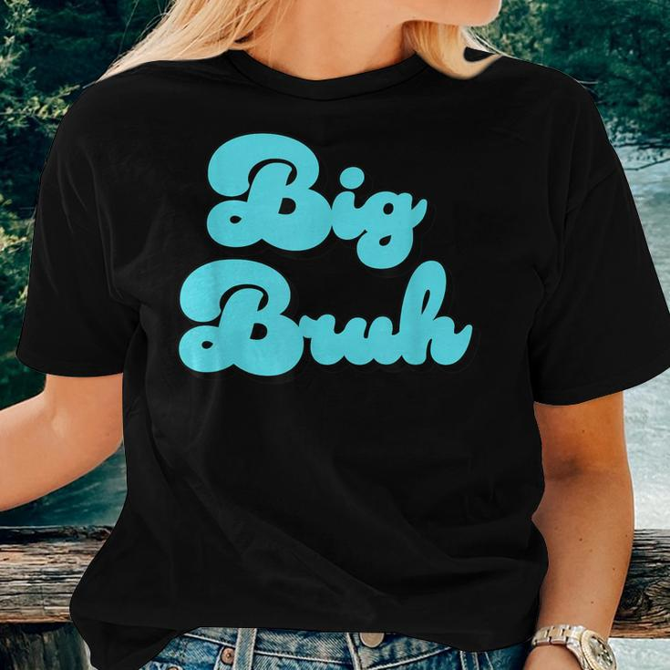 Big Brother Older Sister Blue Graphic Letter Print Women T-shirt Gifts for Her