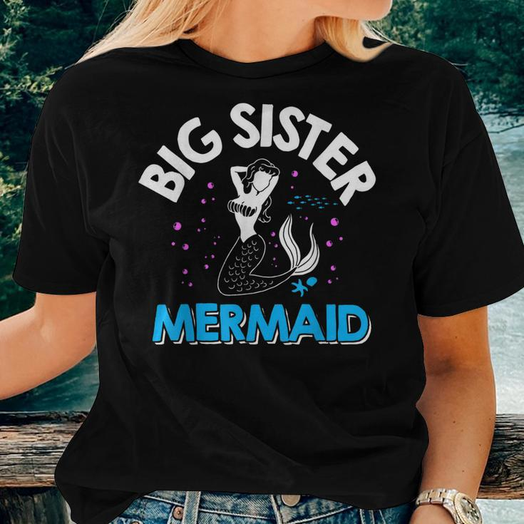 Big Sister Mermaid Matching Family Women T-shirt Gifts for Her