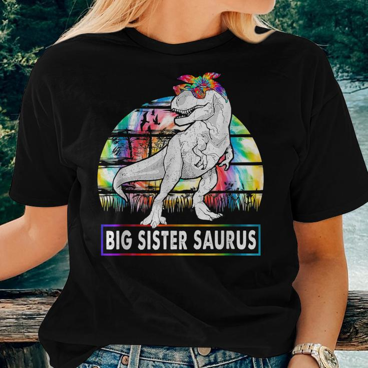 Big Sistersaurus Dinosaur Big Sister Saurus Family Matching Women T-shirt Gifts for Her