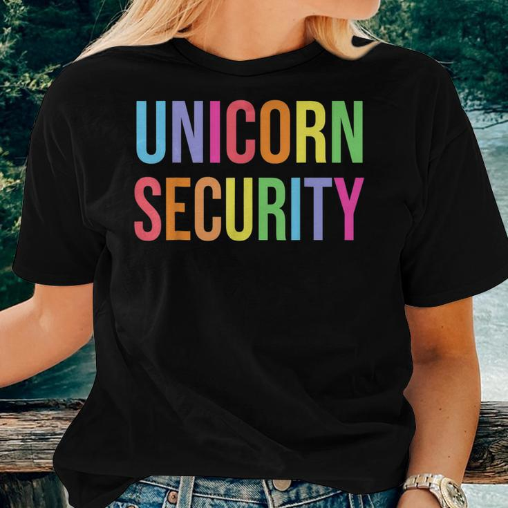 Birthday Girl Dad Mom Daughter Unicorn Security Women T-shirt Gifts for Her