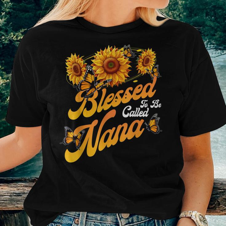 Blessed To Be Called Nana Sunflower Proud Mom Women T-shirt Gifts for Her