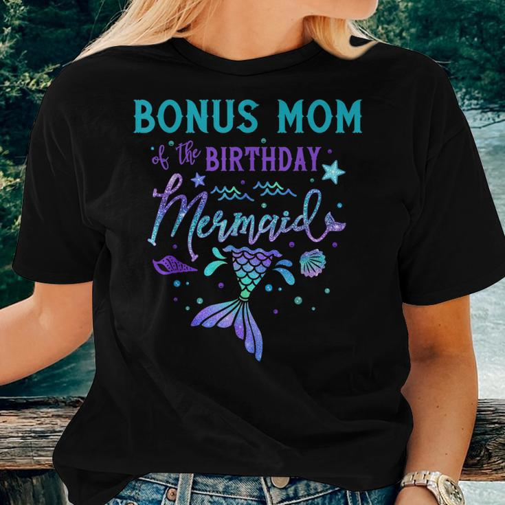 Bonus Mom Of The Birthday Mermaid Theme Party Squad Security Women T-shirt Gifts for Her