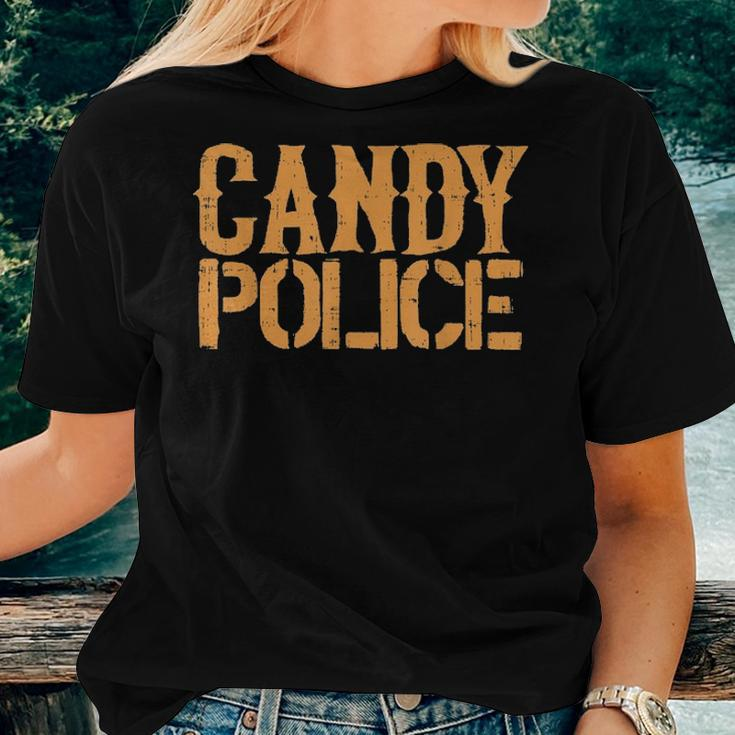 Candy Police Funny Halloween Costume Parents Mom Dad Women T-shirt Gifts for Her