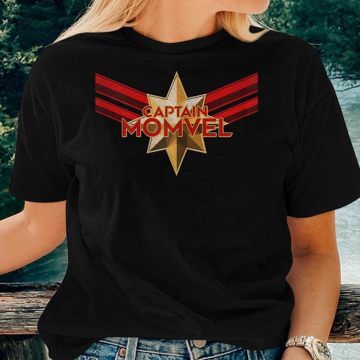 Womens Captain Momvel Super Mom Super Hero Shirt Women T-shirt Gifts for Her