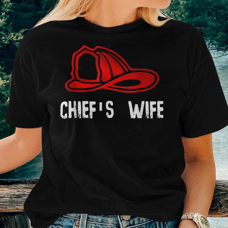 Chiefs Wife Firefighter Gift - Spouse Fire Company Women T-shirt Gifts for Her