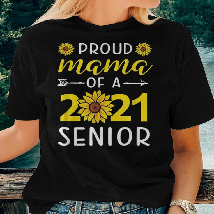 Class Of 2021 Sunflower Mom Proud Mama Of 2021 Senior Women T-shirt Gifts for Her