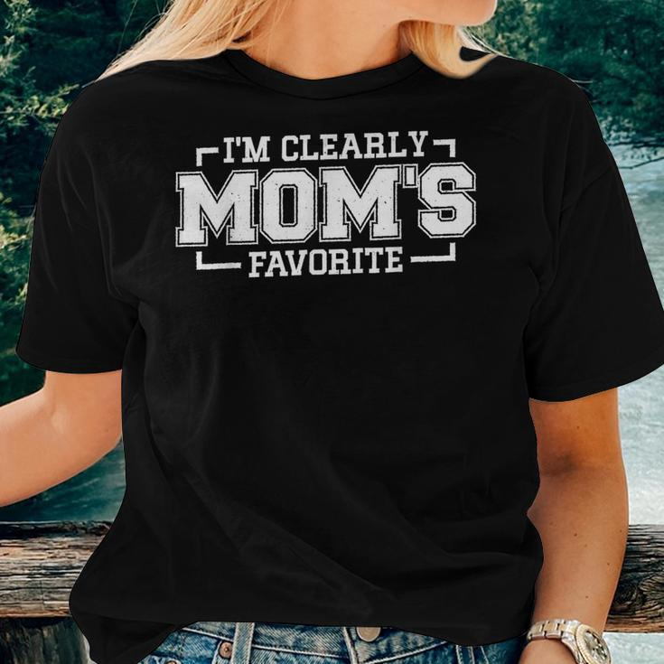 Im Clearly Moms Favorite Favorite Child And Favorite Son Women T-shirt Gifts for Her