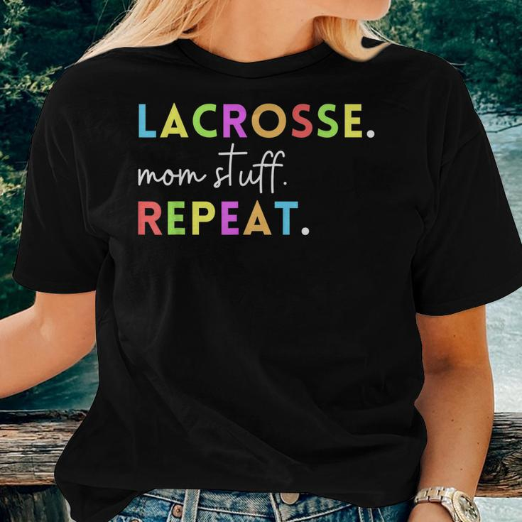 Cute Lacrosse Mom Stuff Repeat For Lax Life Mother Women T-shirt Gifts for Her
