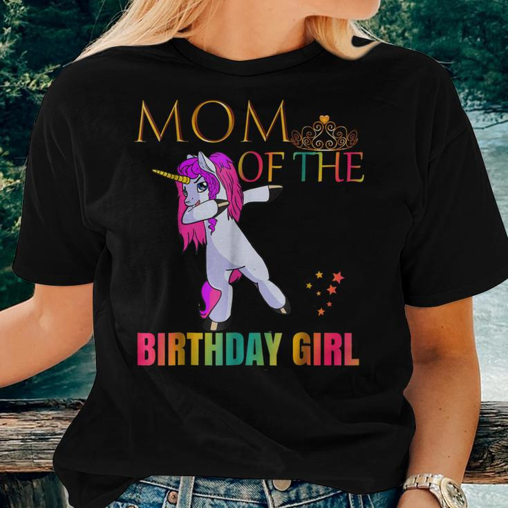 Cute Mom Of Birthday Girl Dabbing Unicorn Party Shirt Idea Women T-shirt Gifts for Her