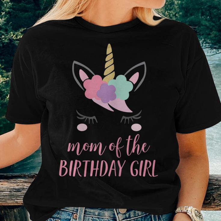 Cute Unicorn Mom Shirt Mom Of The Birthday Girl V2 Women T-shirt Gifts for Her
