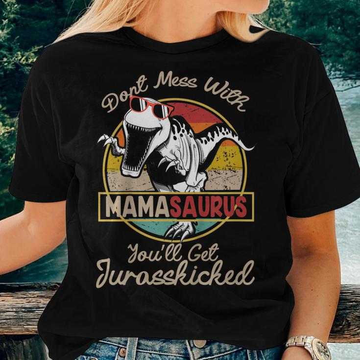 Dont Mess With Mamasaurus Mom DinosaurShirt Women T-shirt Gifts for Her