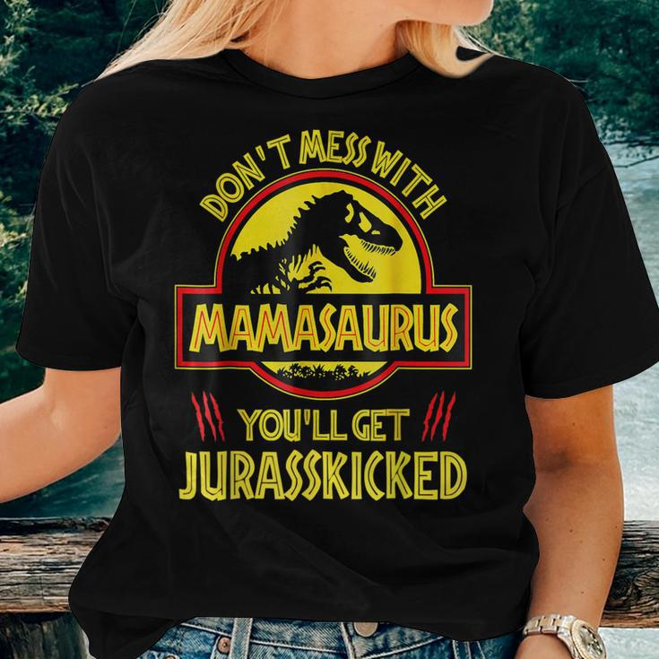 Dont Mess With Mamasaurus Youll Get Jurasskicked Mom Women T-shirt Gifts for Her