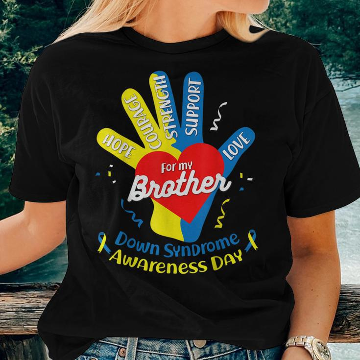 Down Syndrome Awareness Sister Brother Down Syndrome Women T-shirt Gifts for Her