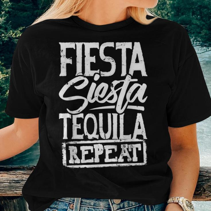 Drinking Fiesta Siesta Tequila Repeat Squad Crew Women T-shirt Gifts for Her