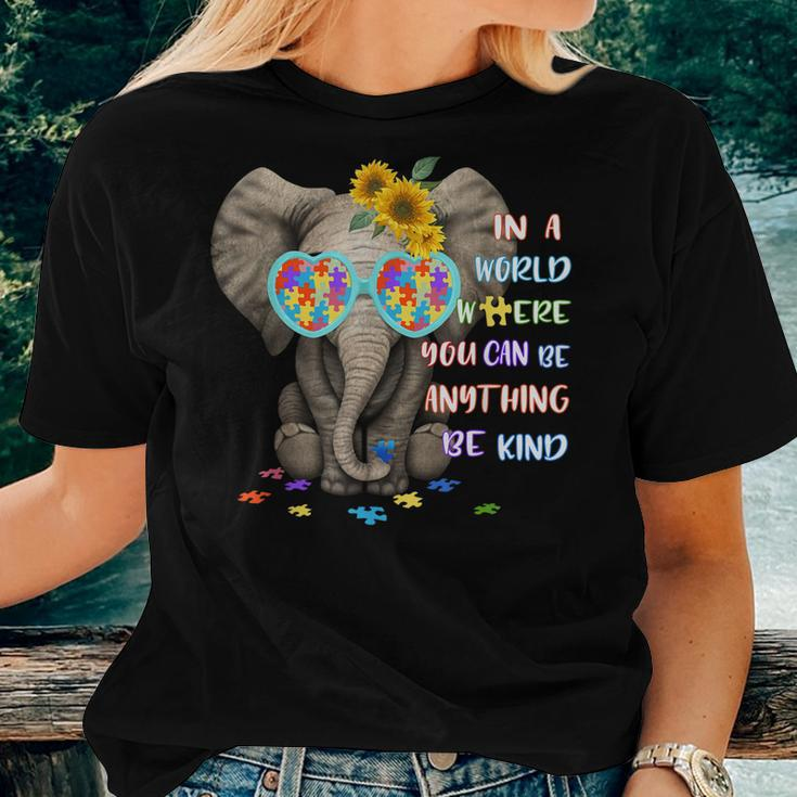 Elephant Autism Be Kind Autism Awareness Girls Boys Women T-shirt Gifts for Her