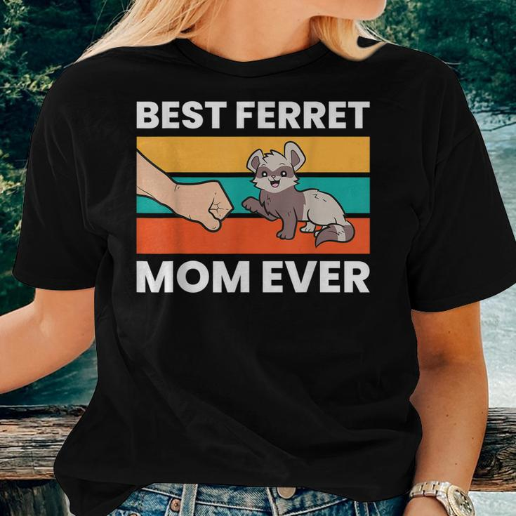 Ferret Mama Best Ferret Mom Ever Animal Funny Ferret Women T-shirt Gifts for Her