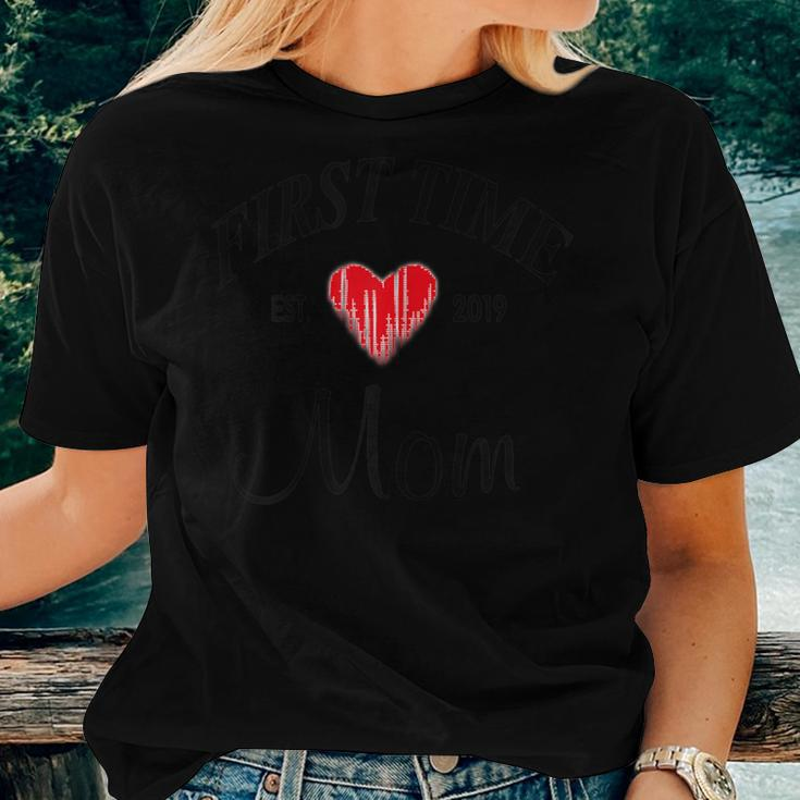 Womens First Time Mom Est 2019 Shirt I New Mommy Women T-shirt Gifts for Her