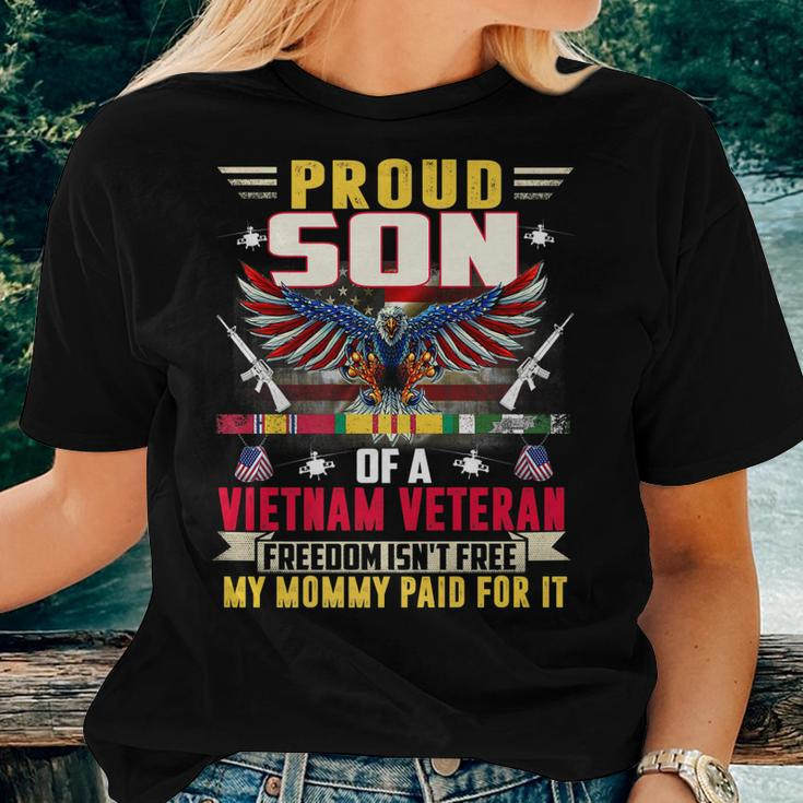 Freedom Isnt Free - Proud Son Of A Vietnam Veteran Mommy Women T-shirt Gifts for Her