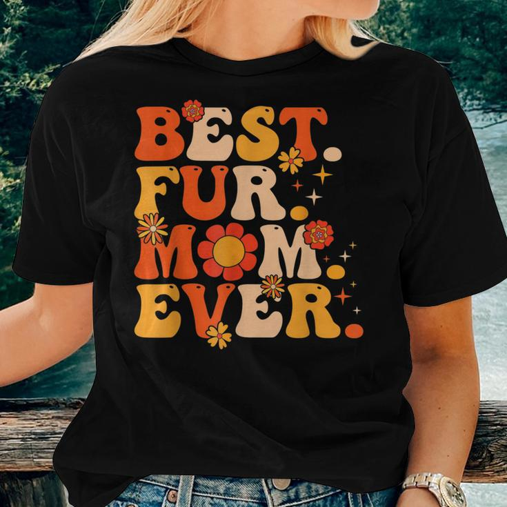 Funny Best Fur Mom Ever Vintage Retro Dog And Cat Owner Love Women T-shirt Gifts for Her