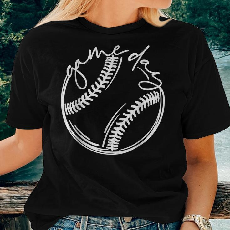 Game Day Baseball Baseball Life Softball Life For Mom Women T-shirt Gifts for Her