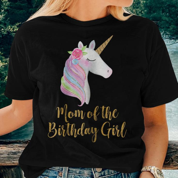 Gold Unicorn Mom Shirt Mom Of The Birthday Girl Women T-shirt Gifts for Her