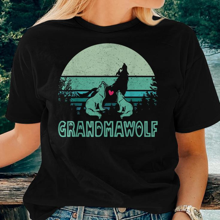 Grandmawolf For Lovers Mom Grandma Wolf & Wolves Women T-shirt Gifts for Her