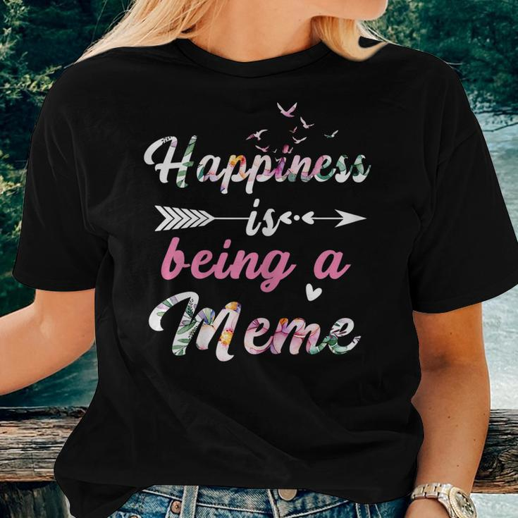 Womens Happiness Is Being A MemeShirt Women T-shirt Gifts for Her