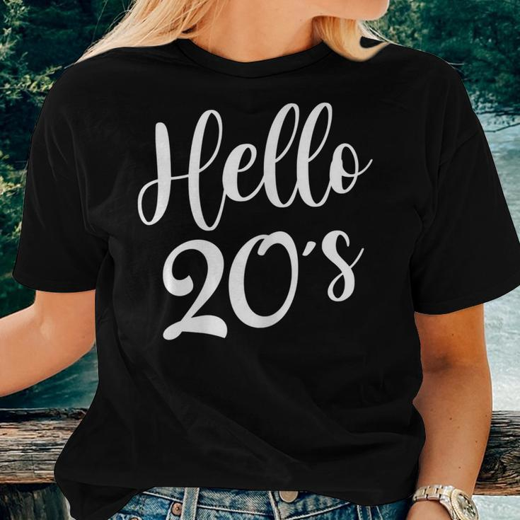 Womens Hello 20S Womens 20 Year Old 20Th Birthday Bday Squad Women T-shirt Gifts for Her