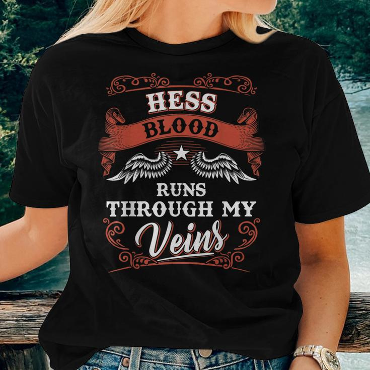 Hess Blood Runs Through My Veins Family Christmas Women T-shirt Gifts for Her