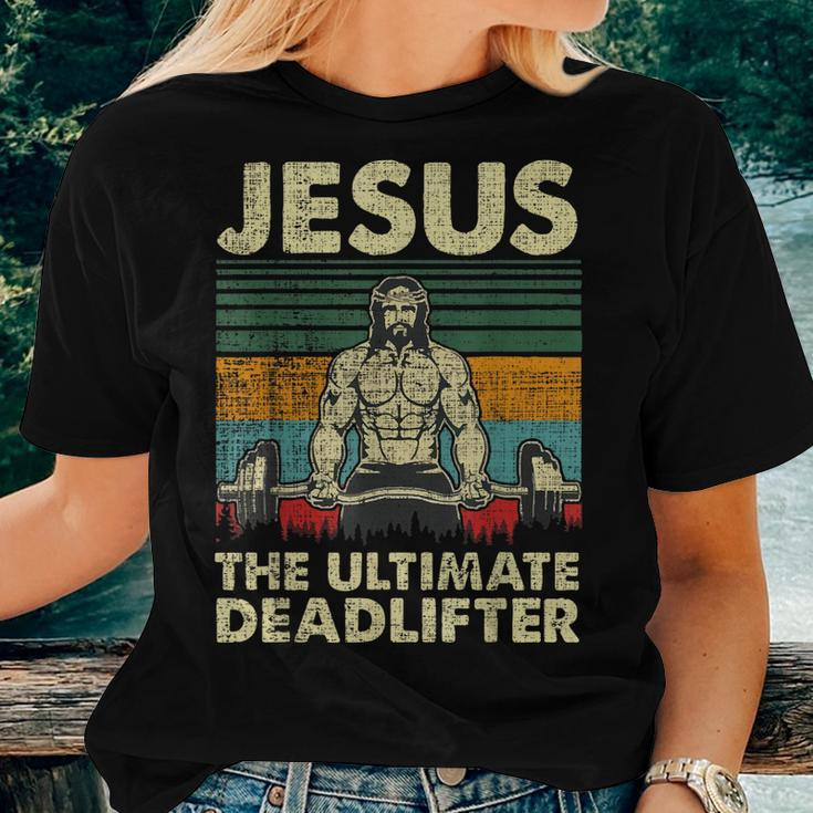 Jesus The Ultimate Deadlifter Christian Workout Jesus Women T-shirt Gifts for Her